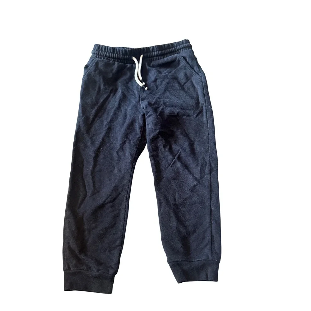 Okie Dokie Toddler Boys Black Fleece Jogger Pants Drawstring 4T F18334